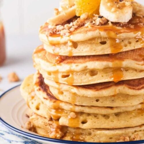 Banana Oatmeal Protein Powder Pancakes Recipe