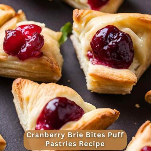 Cranberry Brie Bites Puff Pastries Recipe